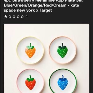 Strawberry Melamine Plate Set